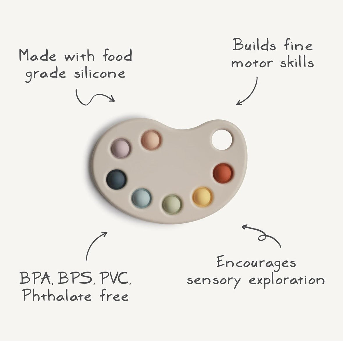 Mushie Paint Pallete Press Toy